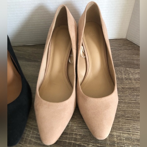 H&M Black and Tan Women's Chunky Heeled Pumps - Picture 4 of 13